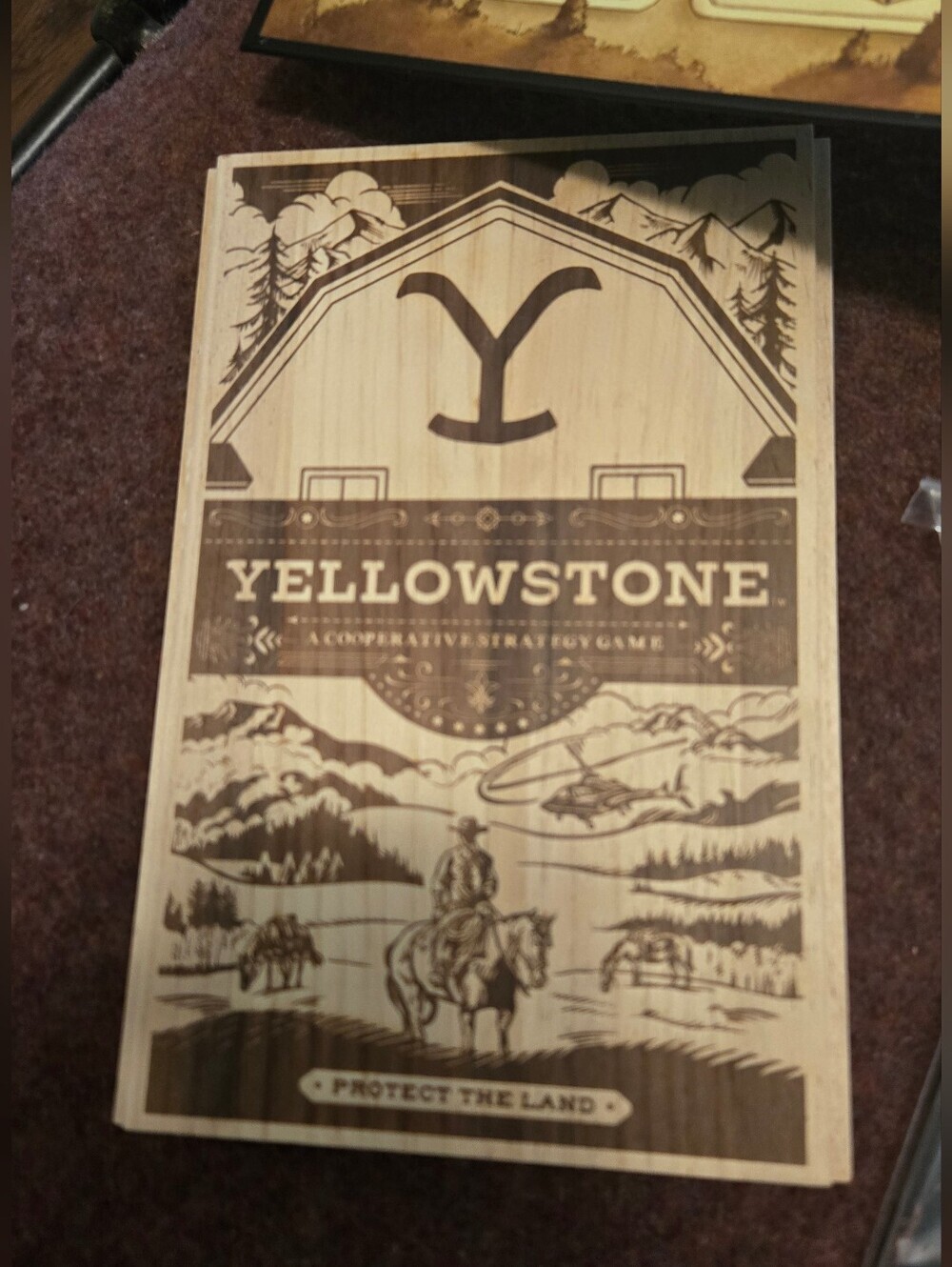 New! Yellowstone Cooperative Strategy Game by Buffalo Games Box Open